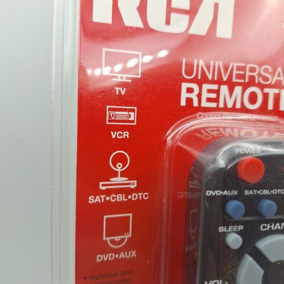 RCA Small Universal Remote Palm Size 4 Device DVD VCR TV RCR804BFDR Aux Sat - Picture 4 of 7
